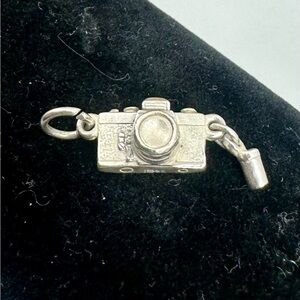 JAMES AVERY Sterling Silver 3-D 35mm Camera and Canister Charm Pendant